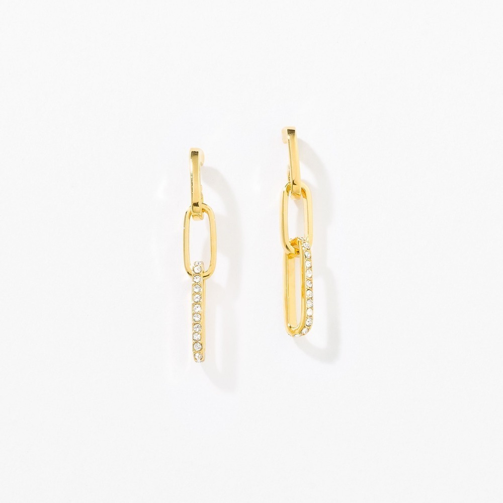 Touchstone Crystal by Swarovski Golden Join‎ Together Earrings